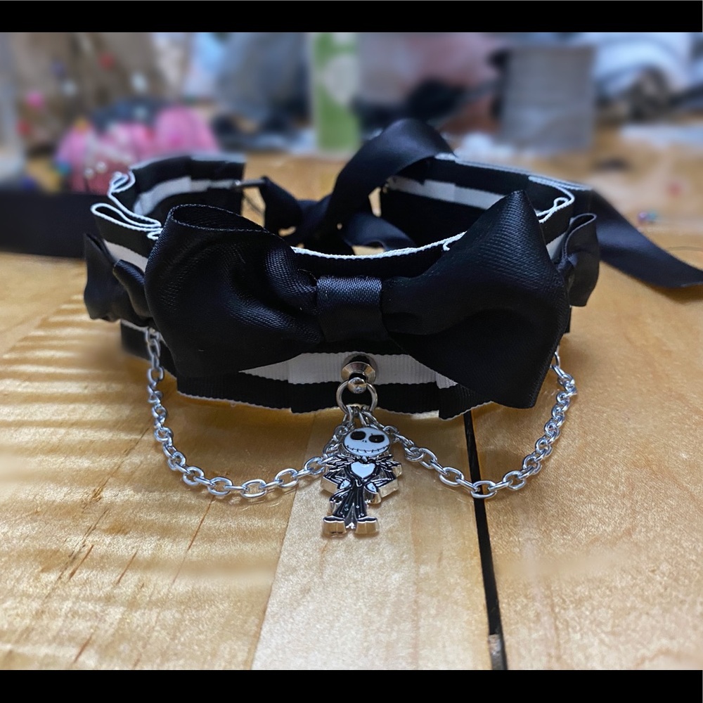 Jack Skelington Hand made PetPly Collar